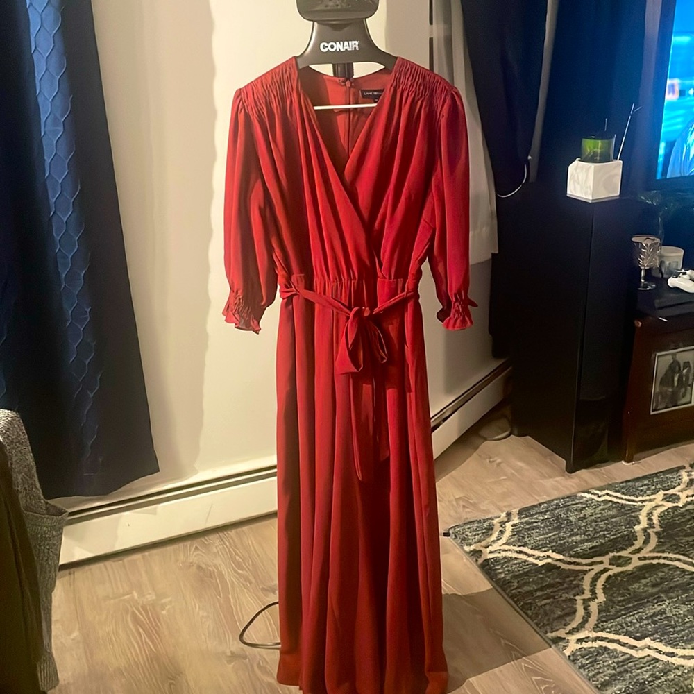 Lane Bryant wide leg 3/4 sleeve dressy jumpsuit with pockets